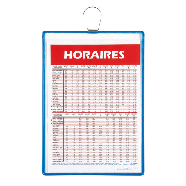 Tarifold lomme med krog, A3, stående